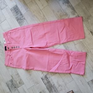 New Charter Club Pink Peony Sugar Crush Jean Straight Leg Pants Button Fly Sz 6